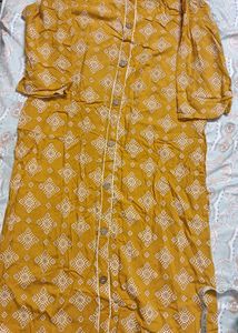 Stylish Yellow Printed Kurta
