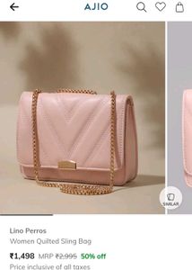 Lino Perros Pink Clutch Sling Purse Women Bag