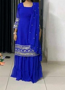 Royal Blue Kurta Set with Dupatta