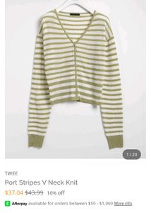Y2K Striped Cardigan