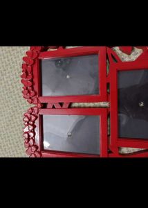 Heart-Shaped 3-in-1 Red Photo Frame – Unique