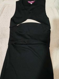 Uptownie Stretchable Ribbed Bandage Dress
