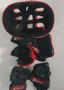 Kids Pink Helmet And Safety Kit