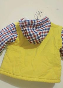Yellow Hoodie Winter Jacket For Baby 12- 18 Month