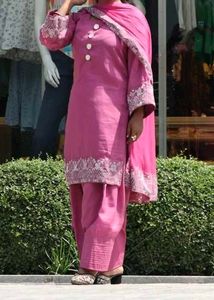 Beautiful Pink Suit &amp;Farshi Salwar with Dupatta
