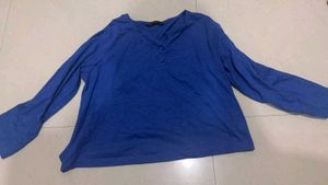 Vibrant Blue Long Sleeve Top