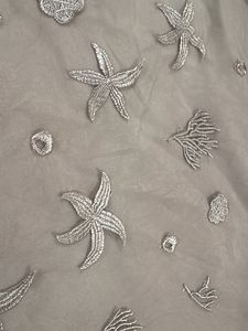 Seashell Embroidered Mesh Dress