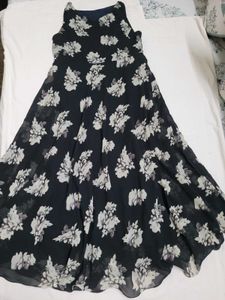 Floral Print Sleeveless Maxi Dress
