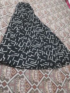 Stylish Black &amp; White Printed Palazzo Pants