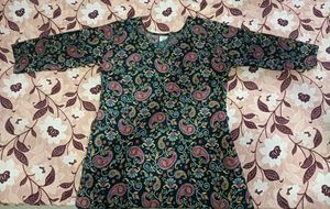 Black Paisley Print Kurta set