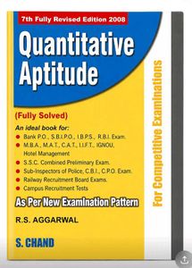Quantitative Aptitude Book byR.S. Aggarwal(Negotia