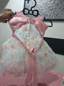 Beautiful Pink &amp; White Party Dress