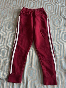Kids Burgundy Fleece Tracksuit Set