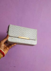 Sparkly Silver Clutch