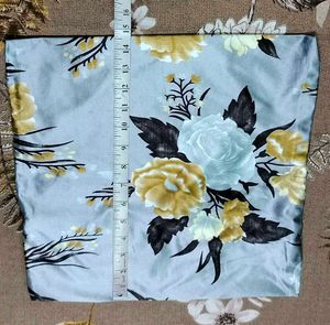 FLORAL PRINT CUSHION COVERS SET (BLUE)