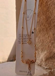 Elegant Double Layered Heart Necklace