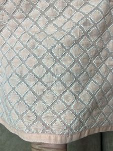 Elegant Peach Chikankari Kurta