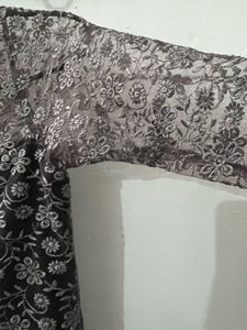 Elegant Floral Lace Black Dress