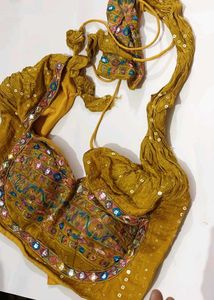 Embellished Mustard Yellow Blouse