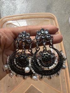 Designer Jhumka Earrings with Pearls
