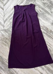 Sleeveless Purple A-line Dress