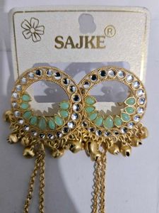 Elegant Gold Plated Jhumka Earrings