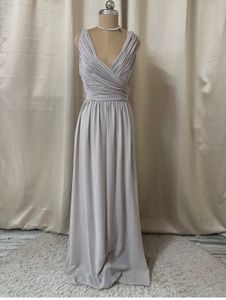Elegant Grey Evening Gown