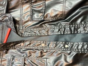 Faux Black Leather Shirt Jacket