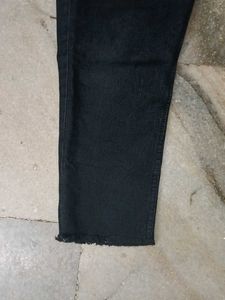 High Waisted Black Denim Jeans