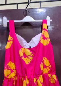 Pink &amp; Yellow Tiered Maxi Dress