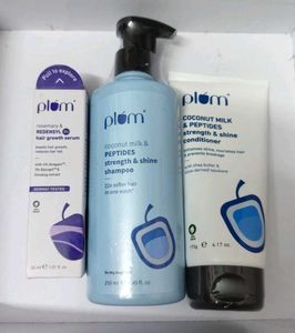 Plum Shampoo ,Conditioner and serum