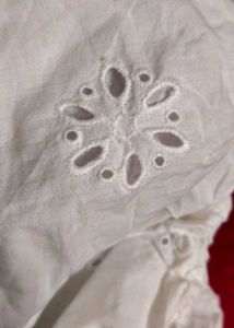 Chic White Off-Shoulder Eyelet Crop Top