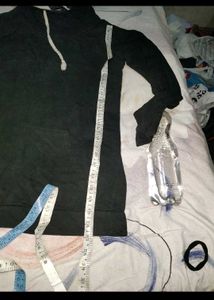 Stylish Black Hooded top autumn