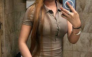 Chic Button-Up Ribbed Dress small size