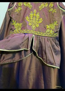 🎀Embroidery party wear peplum kurti set 🎀
