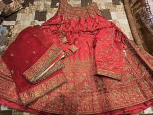 Red Embroidered Lehenga Choli