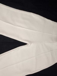 White High-Waist Wide-Leg Pants