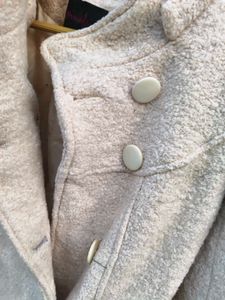 Chic Pink Textured Double-Breasted Coat
