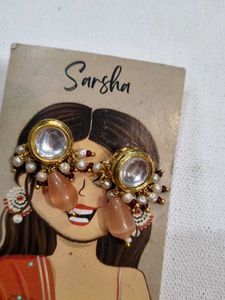 Exquisite Pearl and Stone Earrings