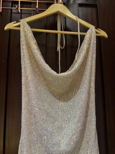Sparkly Halter Neck Dress