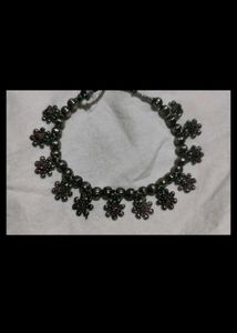 Elegant Oxidized Silver Necklace navratri