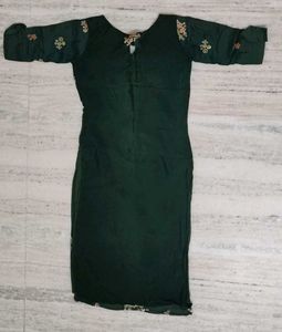 Emerald Green Embroidered Kurta