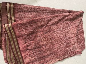 Embellished Pink Saree