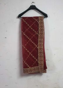Elegant Maroon Embroidered Ethnic Gown