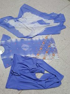 Blue Kurta Set & Dupatta
