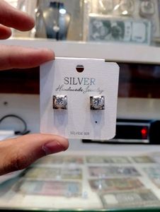 Zirconia Diamond Earrings Pure Silver 925