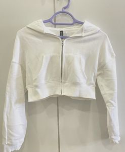 H&M Crop White Jacket