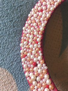 Pearl Embellished Crescent Decor