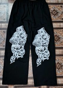 Trendzilla Black Oversized Wide-Leg Trousers