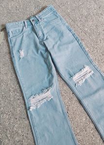 sky blue jeans